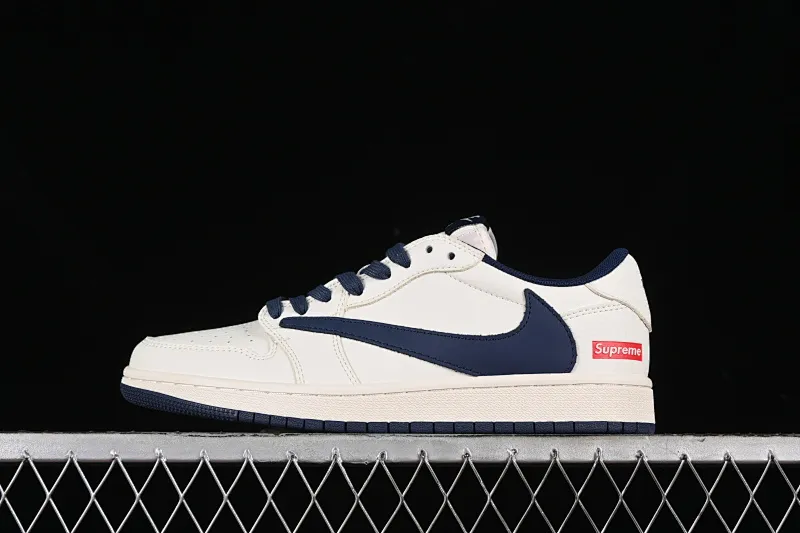 All categories Air Jordan Jordan series basketball shoes Air Jordan 1 Low High-end customized low-top sneakers Travis Scott x Fragment Design x Air Jordan 1 Low OG SP AJ1 Joe 1 Supreme joint-off-white navy low-top cultural casual sneakers XZ116
